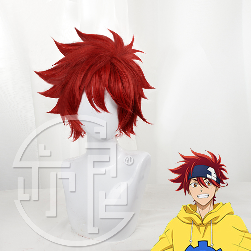 Anime Cosplay With Red Hair - Anime SK8 the Infinity Reki Parrucca