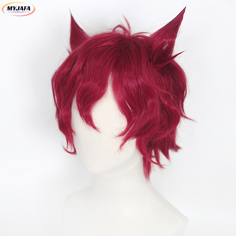 Anime Cosplay With Red Hair - Sett Parrucca Cosplay Gioco LOL Heartsteel