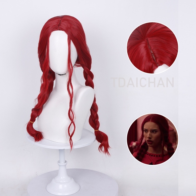 Parrucca riccia per cosplay, s - Anime Cosplay With Red Hair recensione e prezzo